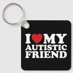 Chaveiro Eu Amo Meu Amigo Autista Coração Autismo
