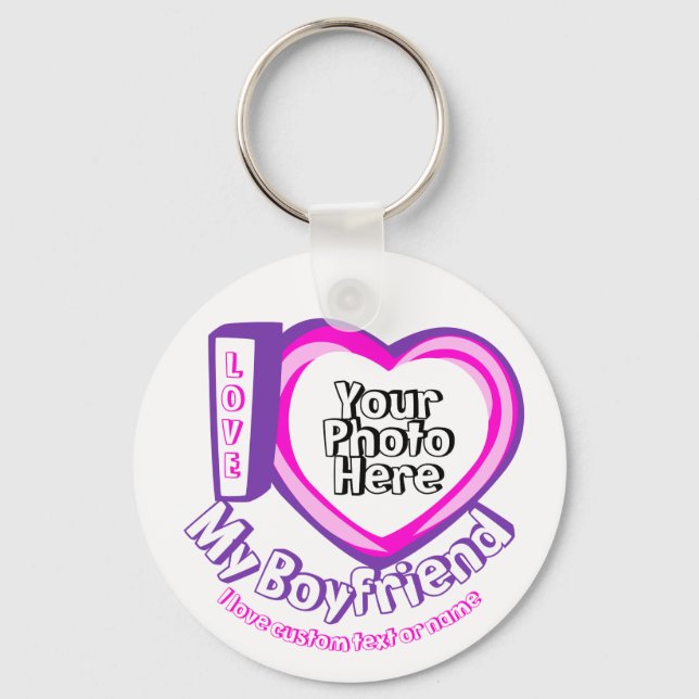 Chaveiro Eu amo meu aniversário de Namorado (Frente)