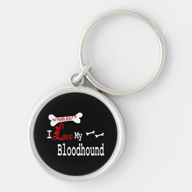 Chaveiro Eu Amo Meu Bloodhound (Frente)