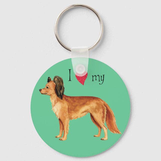 Chaveiro Eu amo meu brinquedo russo (Frente)