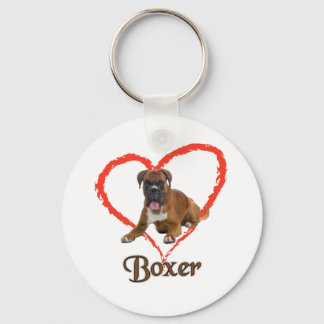 Chaveiro Eu Amo Meu Cachorro-Boxer
