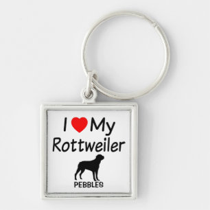 Chaveiro Eu Amo Meu Cão Rottweiler