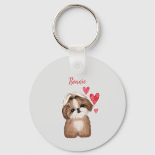 Chaveiro Eu Amo Meu Cão Shih Tzu Personalizado