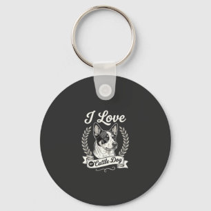 Chaveiro Eu Amo Meu Cattle Dog Cachorro Antigo Amante