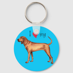Chaveiro Eu amo meu Coonhound de Redbone