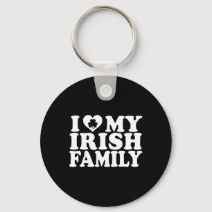 Chaveiro Eu Amo Meu Coração Família Irlandesa Dia de São Pa