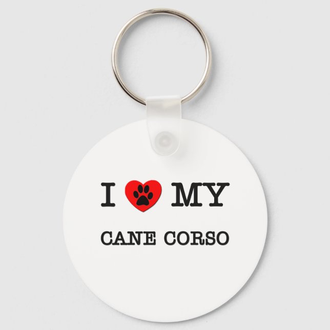 CHAVEIRO EU AMO MEU CORSO DE CANA (Frente)