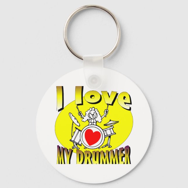 Chaveiro Eu Amo Meu Drummer (Frente)