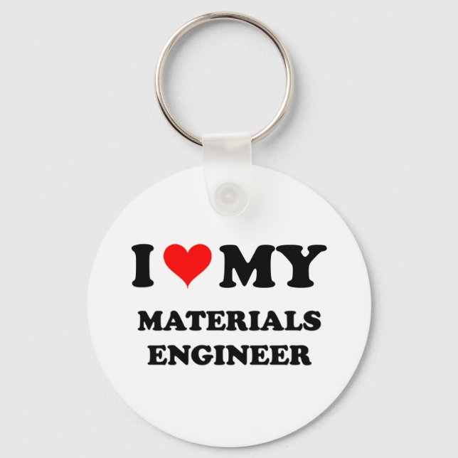 Chaveiro Eu amo meu Engenheiro de materiais (Frente)