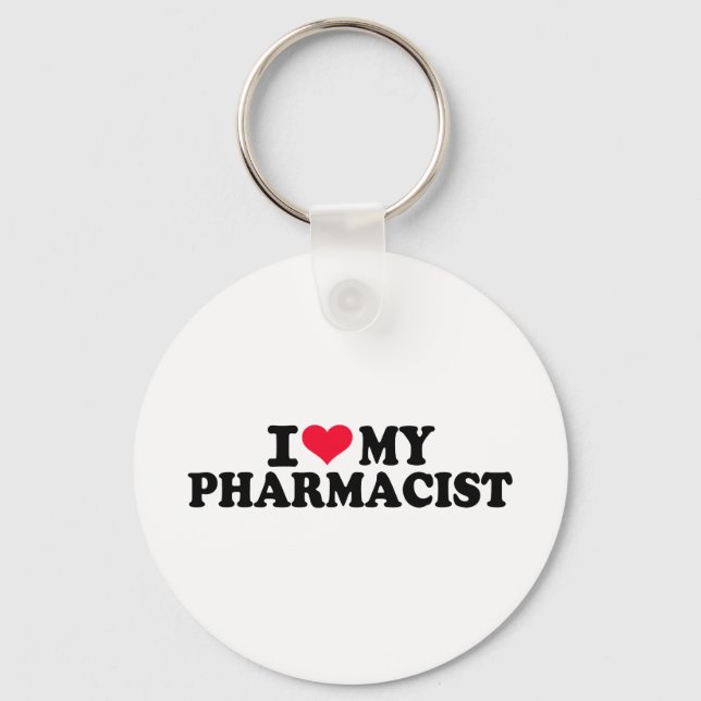 Chaveiro Eu amo meu farmacêutico (Frente)