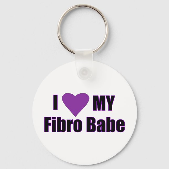 Chaveiro Eu amo meu Fibro Babe (Frente)