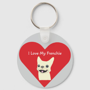 Chaveiro Eu amo meu Frenchie, Lavender