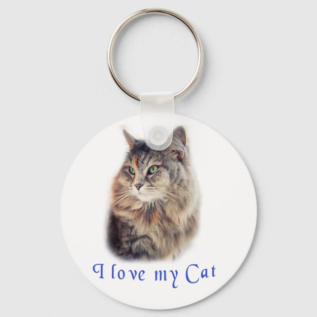 Chaveiro Eu amo meu gato (Frente)