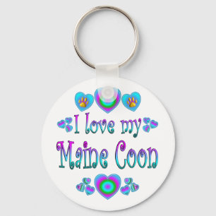 Chaveiro Eu Amo Meu Gato De Maine Coon