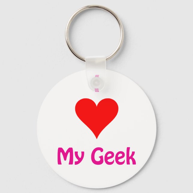 Chaveiro Eu amo meu Geek (Frente)