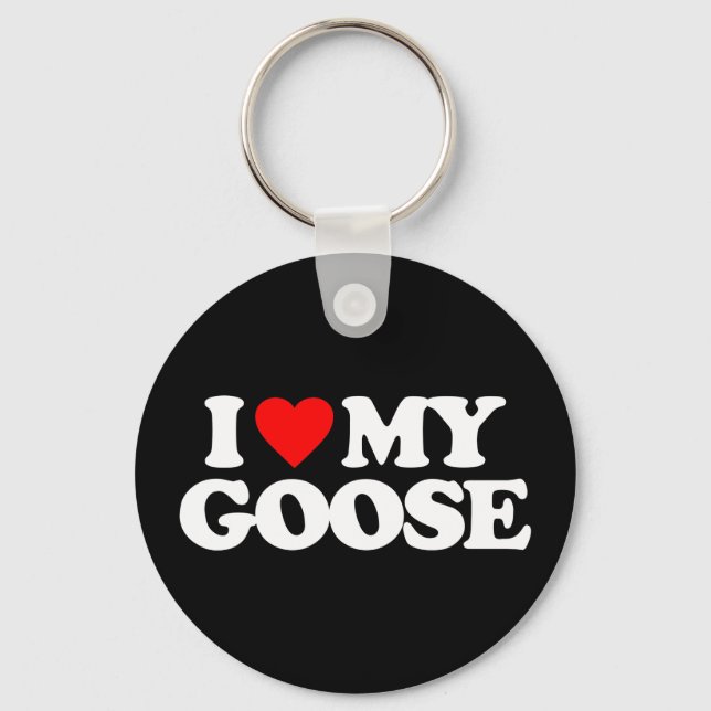 CHAVEIRO EU AMO MEU GOOSE (Frente)