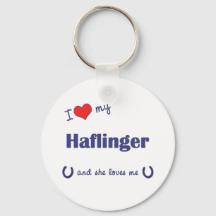 Chaveiro Eu amo meu Haflinger (o cavalo fêmea)