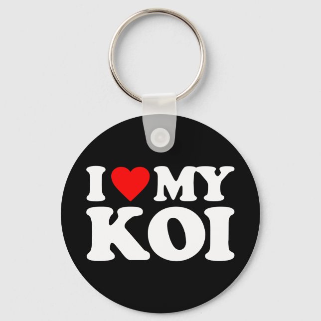 CHAVEIRO EU AMO MEU KOI (Frente)