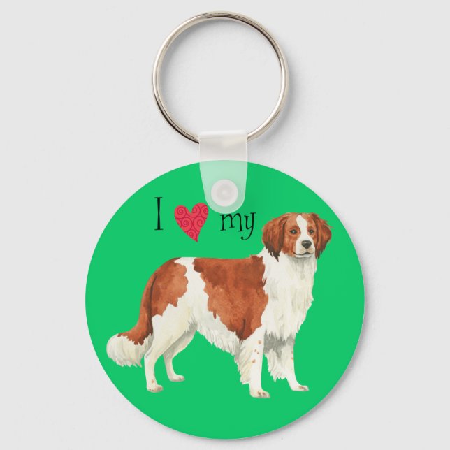 Chaveiro Eu amo meu Kooikerhondje (Frente)
