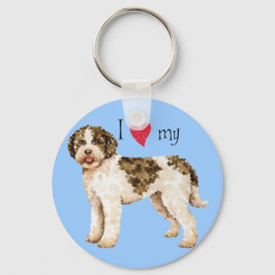 Chaveiro Eu amo meu Lagotto