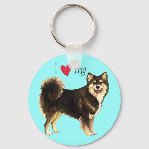 Chaveiro Eu amo meu Lapphund finlandês