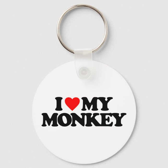 CHAVEIRO EU AMO MEU MACACO (Frente)