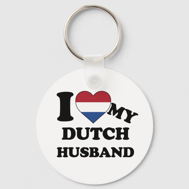Chaveiro Eu amo meu marido holandês (Frente)