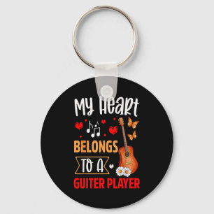 Chaveiro Eu Amo Meu Marido Tocador de Guitarra Presentes pa
