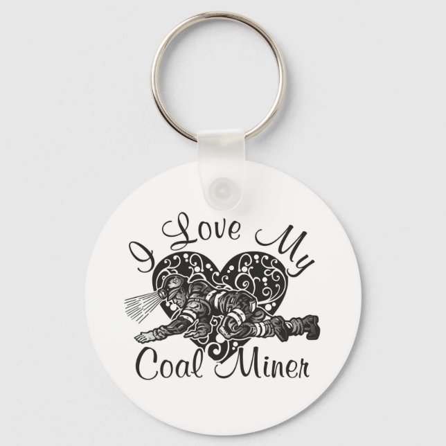 Chaveiro eu amo meu mineiro de carvão (Frente)