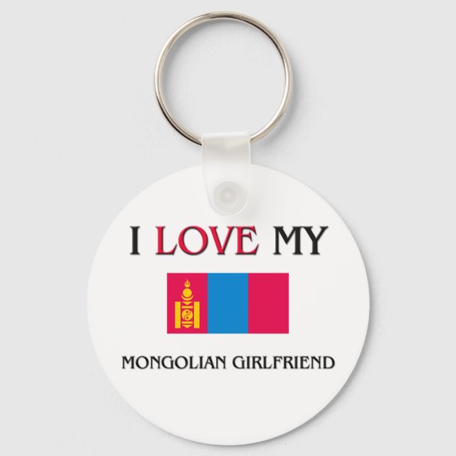 Chaveiro Eu Amo Meu Namorada Mongol (Frente)