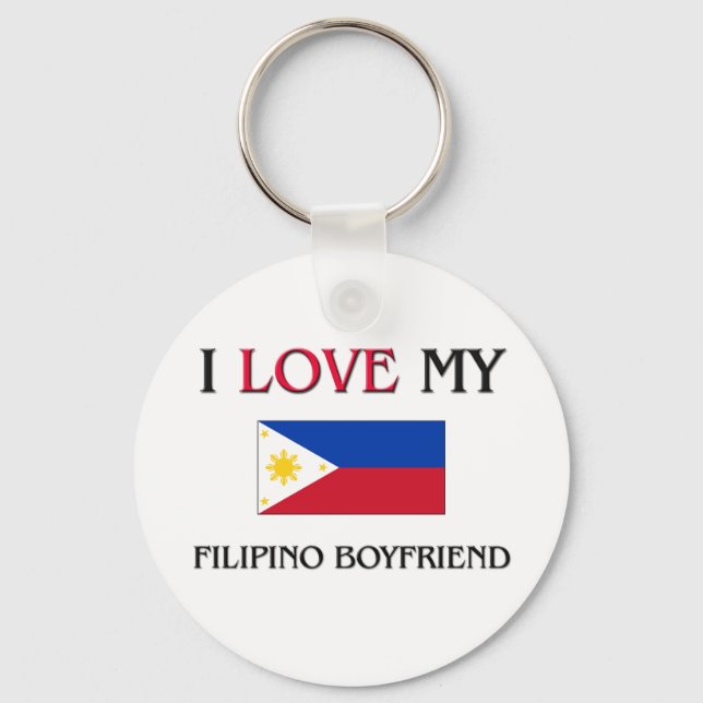 Chaveiro Eu amo meu Namorado filipino (Frente)