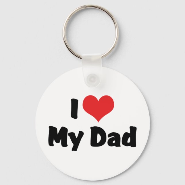 Chaveiro Eu Amo Meu Pai Pingente (Frente)