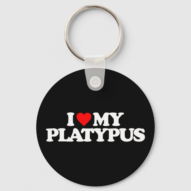 CHAVEIRO EU AMO MEU PLATÍPUS (Frente)