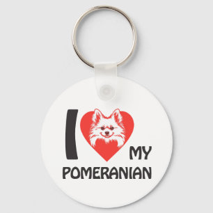Chaveiro Eu Amo Meu Pomeraniano - Bonito Dom De Sobrinho De