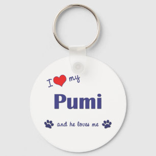 Chaveiro Eu amo meu Pumi (o cão masculino)