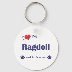 Chaveiro Eu amo meu Ragdoll (o gato masculino)