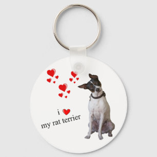 Chaveiro Eu amo meu rato Terrier