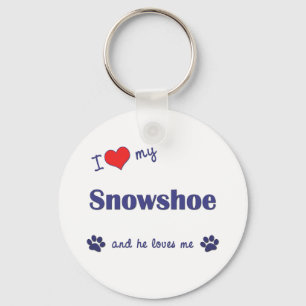 Chaveiro Eu amo meu sapato de neve (o gato masculino)