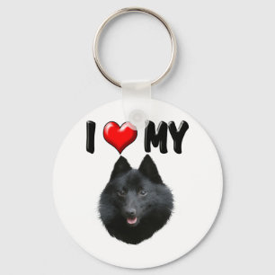 Chaveiro Eu Amo Meu Schipperke