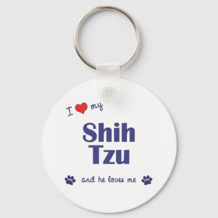 Chaveiro Eu amo meu Shih Tzu (o cão masculino)