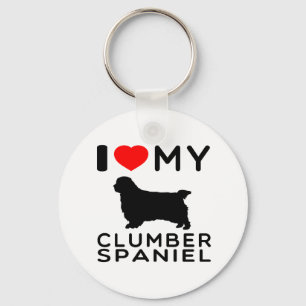 Chaveiro Eu amo meu Spaniel. de Clumber