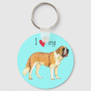 Chaveiro Eu amo meu St Bernard
