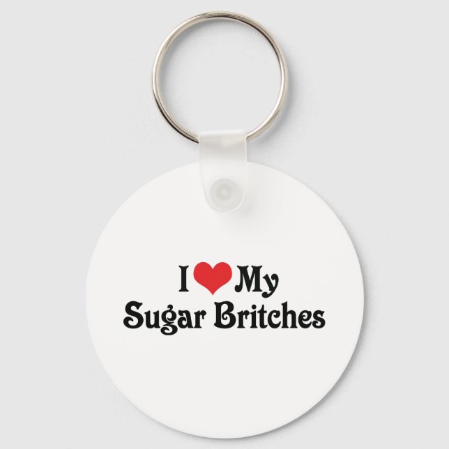 Chaveiro Eu Amo Meu Sugar Britches (Frente)