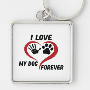 Chaveiro Eu amo meu travesseiro decorativo de cachorro