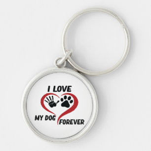 Chaveiro Eu amo meu travesseiro decorativo de cachorro
