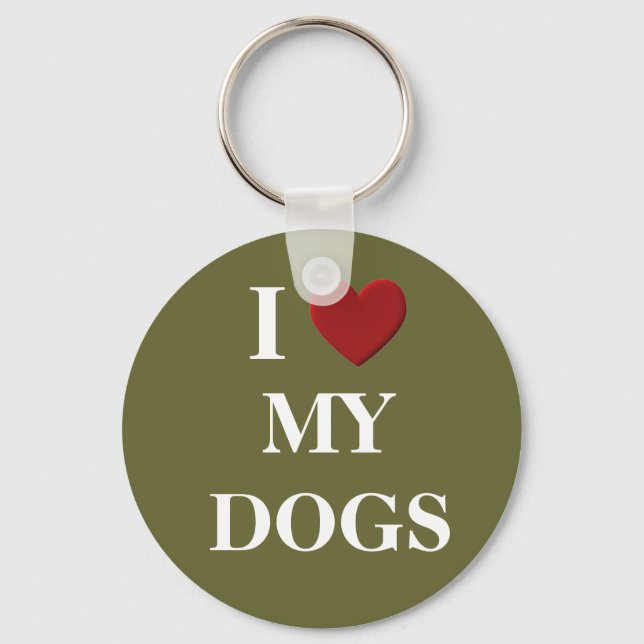 CHAVEIRO EU AMO MEUS CÃES (Frente)