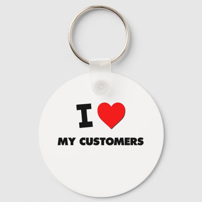 Chaveiro Eu amo meus clientes (Frente)