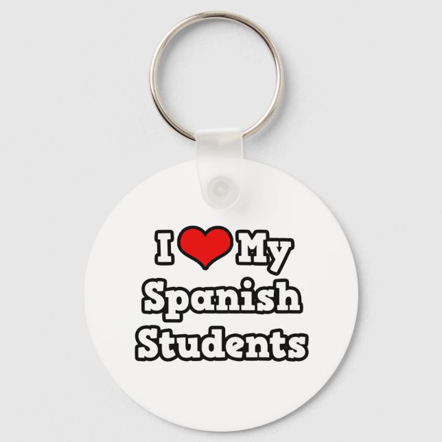 Chaveiro Eu Amo Meus Estudantes Espanhóis (Frente)