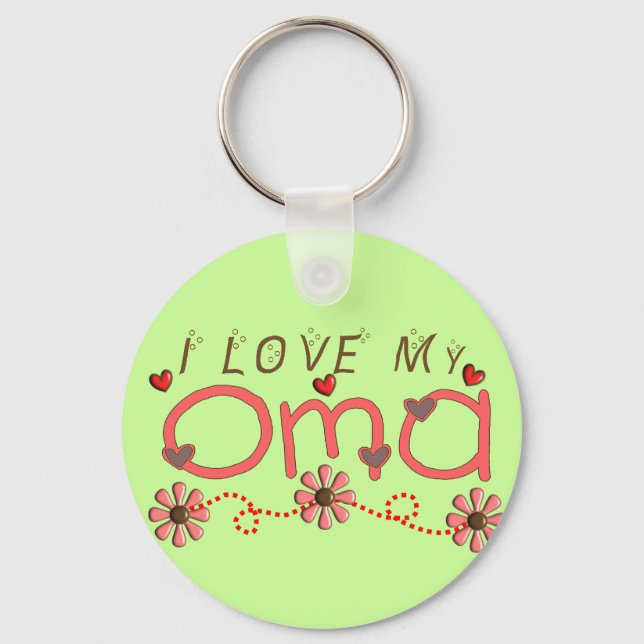 Chaveiro Eu Amo Meus Presentes de OMA (Frente)