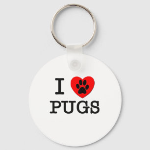 CHAVEIRO EU AMO MEUS PUGS